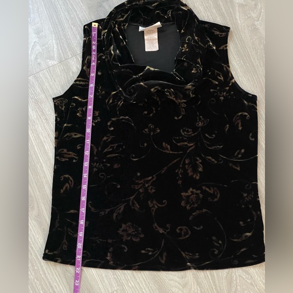 🔵5 For $15🔵 Vintage Kathy Lee Velvet Sleeveless Cowl Neck Blouse - Picture 9 of 9